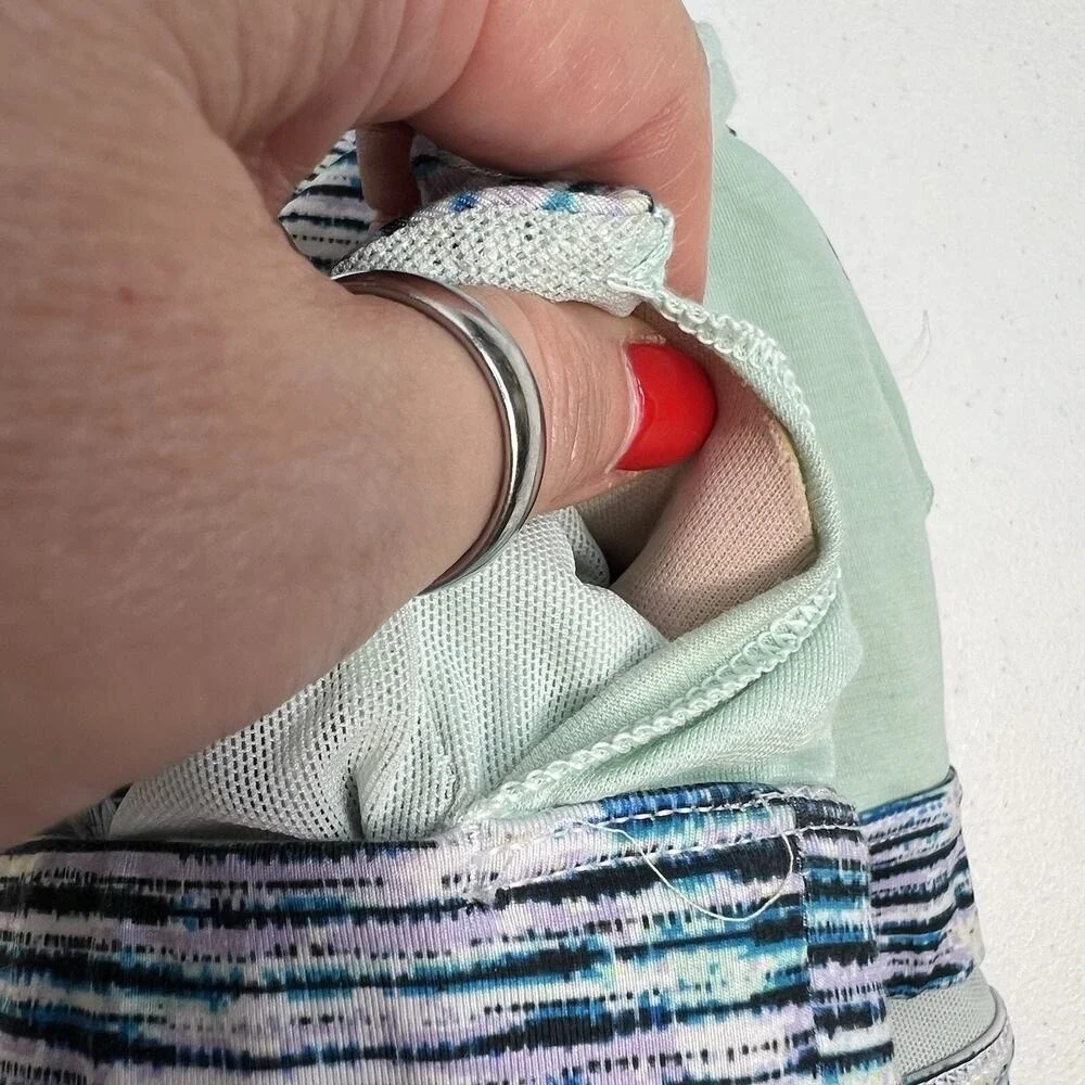 Lululemon 6‎ Sports Bra Pure Practice Blurry Belle Sea Mist Luxtreme Med Support